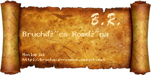 Bruchács Romána névjegykártya